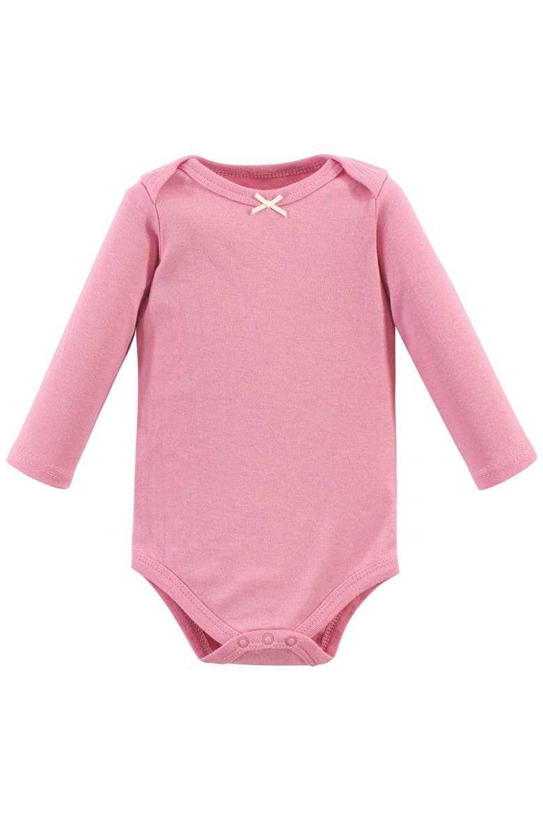 Essential Long-Sleeve Cotton Bodysuit Set, Alternate, color, Pumpkin Spice