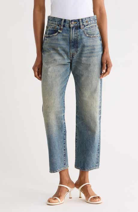 R13 High Waist Ankle Boyfriend Jeans