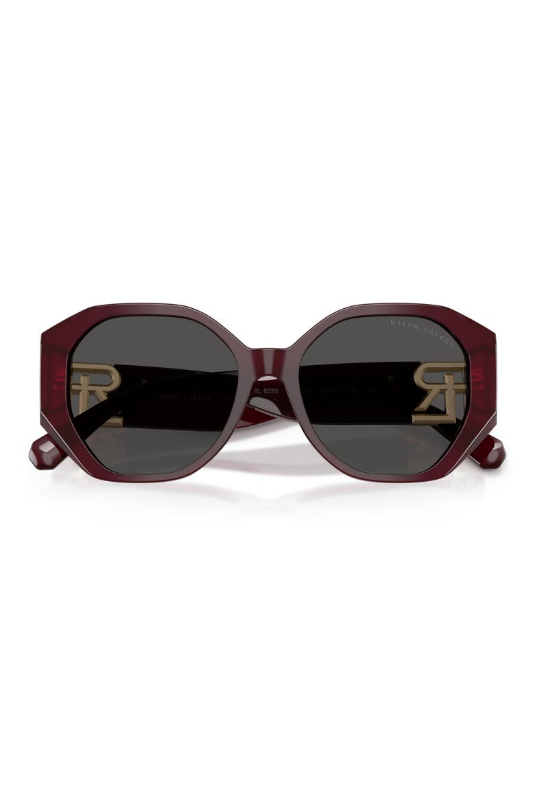 54mm Juliette Gradient Butterfly Sunglasses, Alternate, color, SOLID BORDEAUX / DARK GREY
