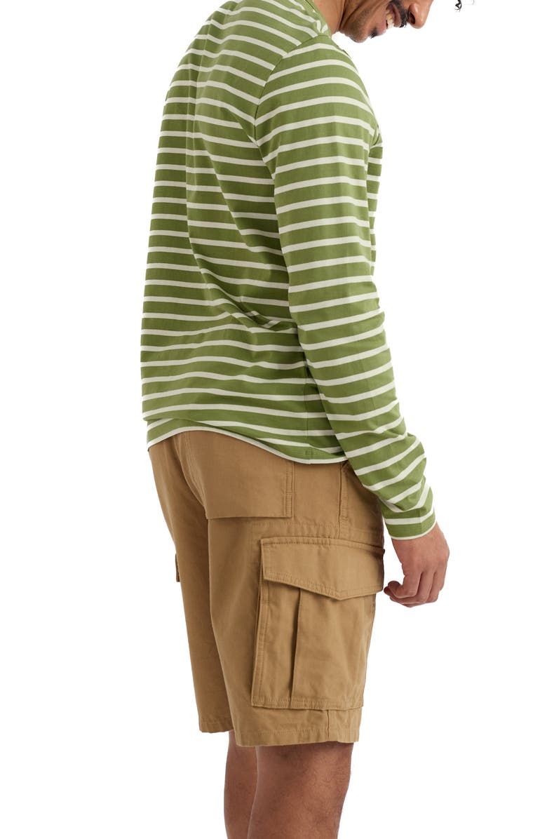 Seasalt Cornwall Sailor Stripe Long Sleeve Organic Cotton T-Shirt, Alternate, color, Breton Grasshopper