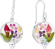 ATHRA LUXE Dried Flower Resin Drop Earrings