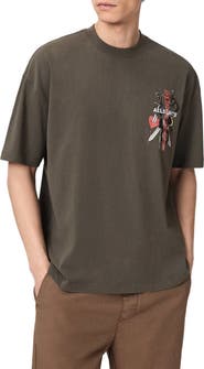 AllSaints Oversize Serrate Graphic T-Shirt