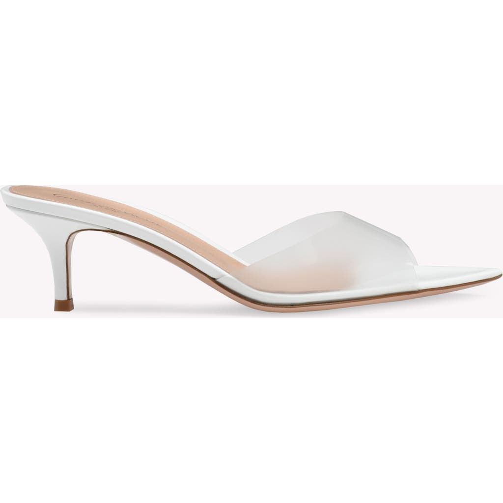 Gianvito Rossi 55mm Elle Mules In White