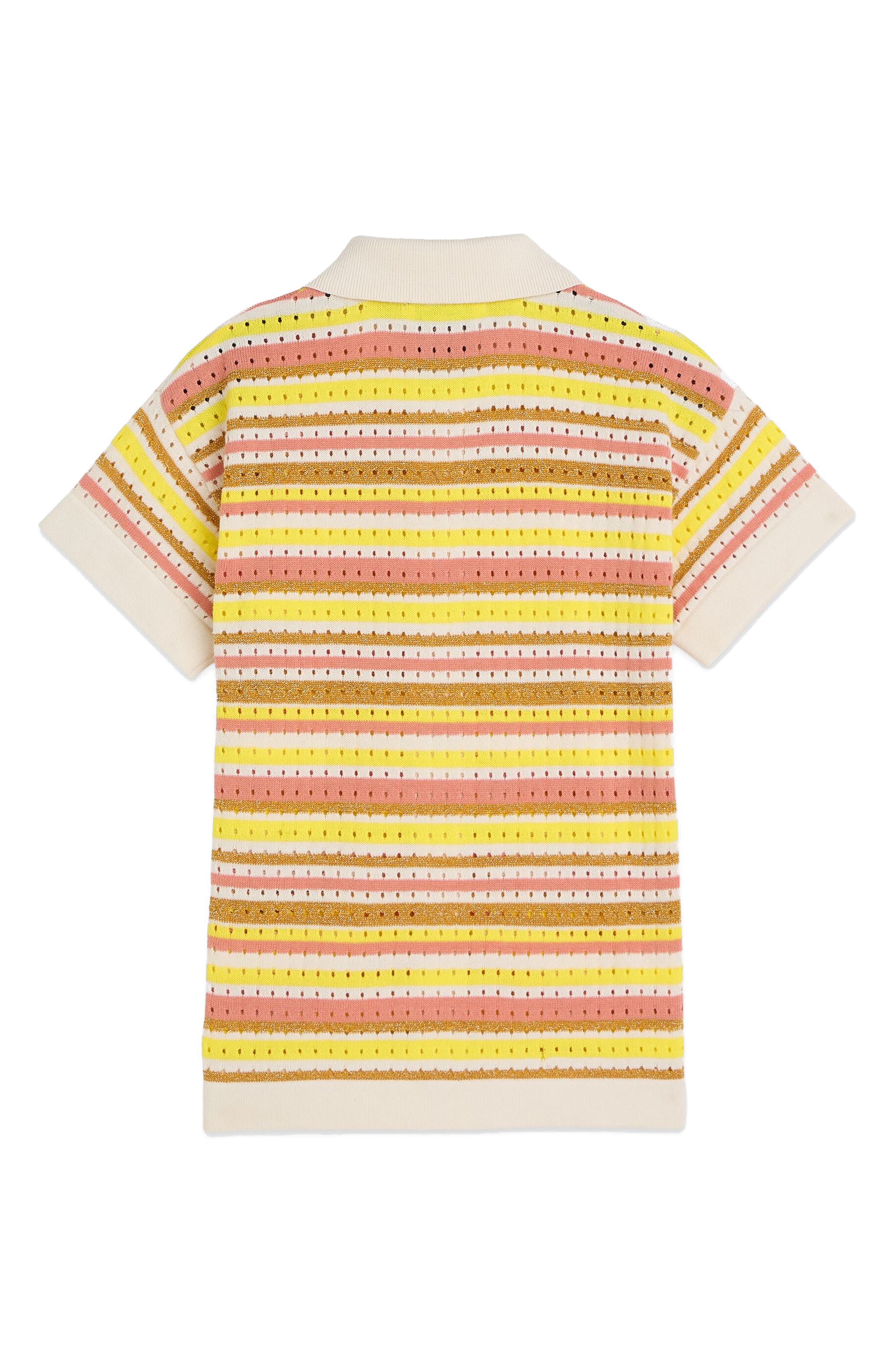 Scotch & Soda Kids' Stripe Open Stitch Polo Shirt | Nordstrom