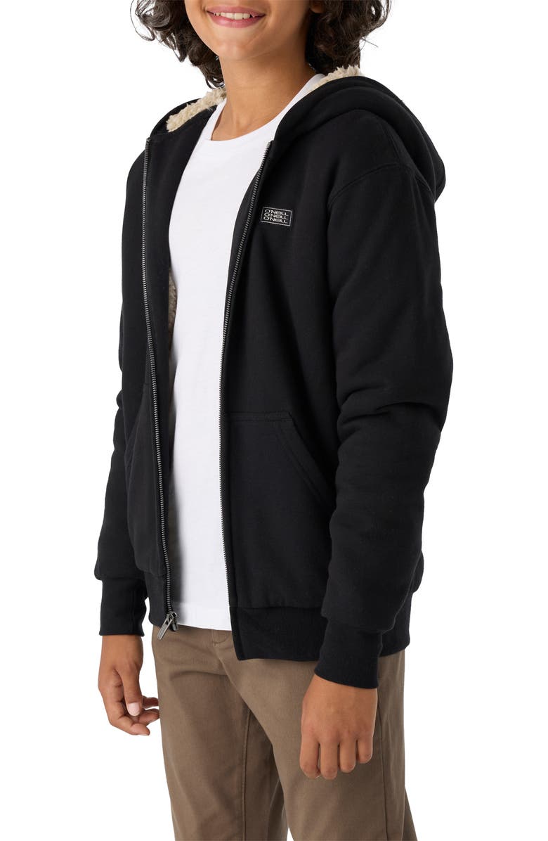O'Neill Kids' Fifty Two High Pile Fleece Lined Zip Hoodie, Alternate, color, 
