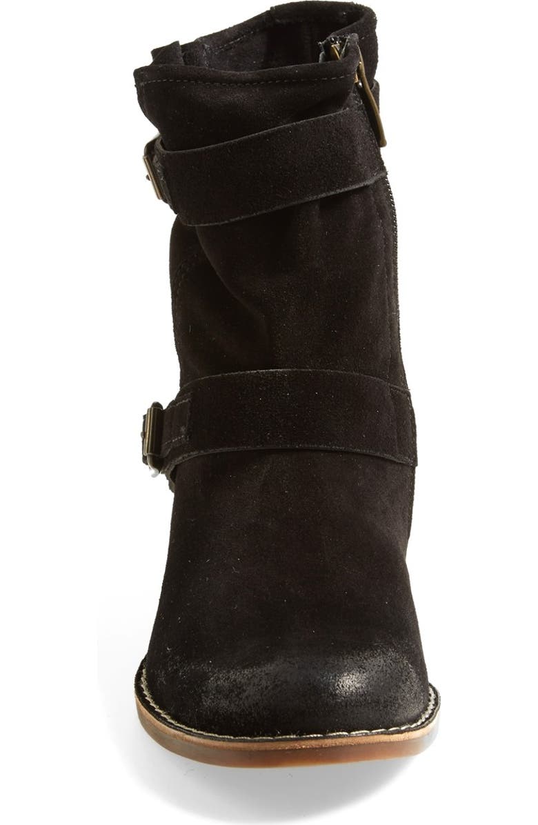Paul Green 'Ally' Belted Suede Moto Boot, Alternate, color,