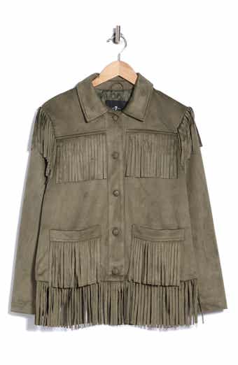 Fringed Faux Suede Shacket