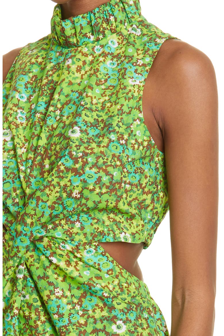 Pleated Phyllis Dress, Alternate, color, ACID GREEN