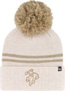'47 Women's '47 Natural Oklahoma State Cowboys Core & Inline Latte Cuffed Knit Hat with Pom