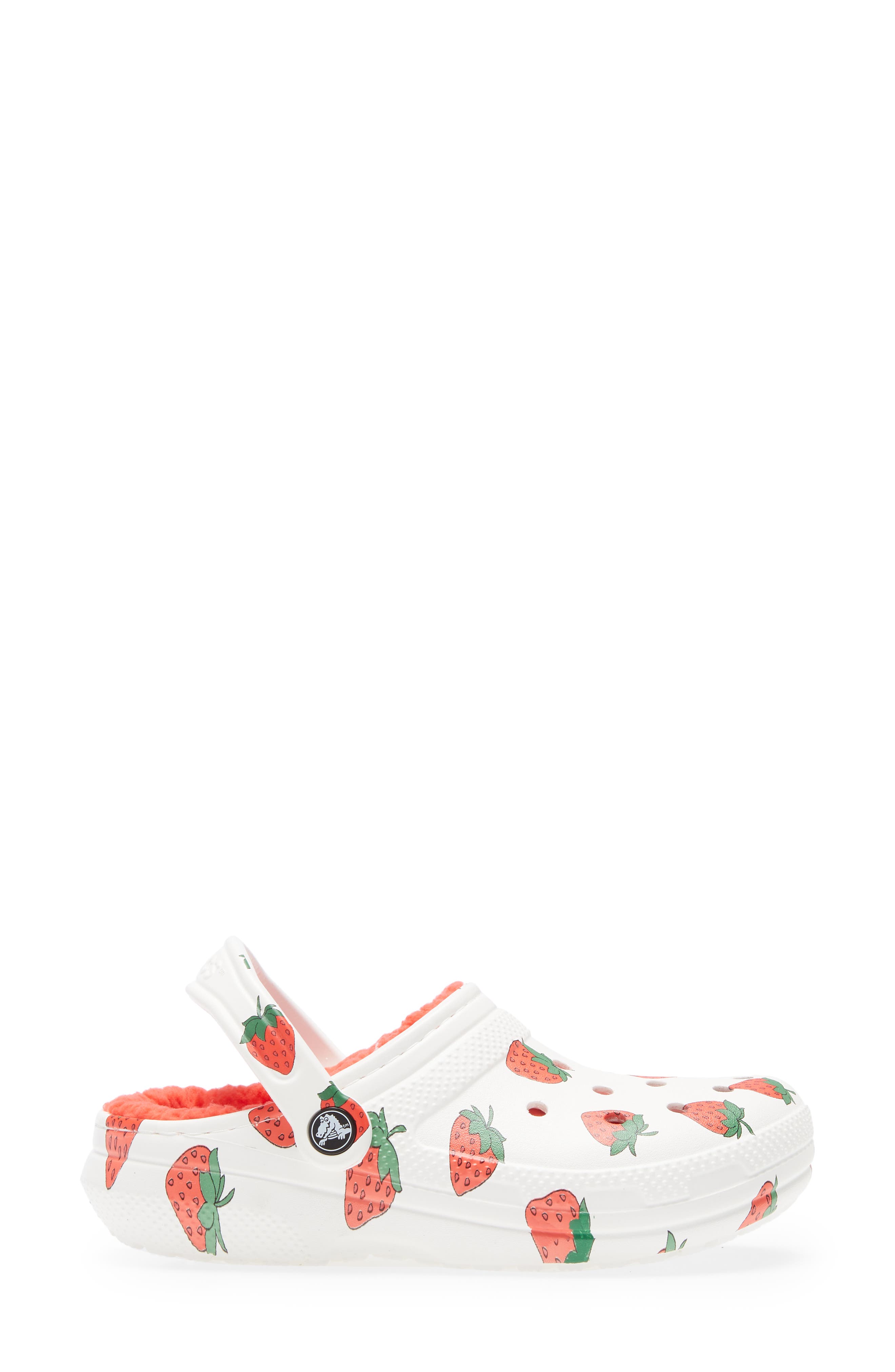 CROCS™ Classic Lined Vacay Vibes Clog, Alternate, color, WHITE STRAWBERRY