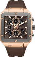 Kenneth Cole New York Arlington Automatic Chronograph Silicone Strap Watch, 43mm