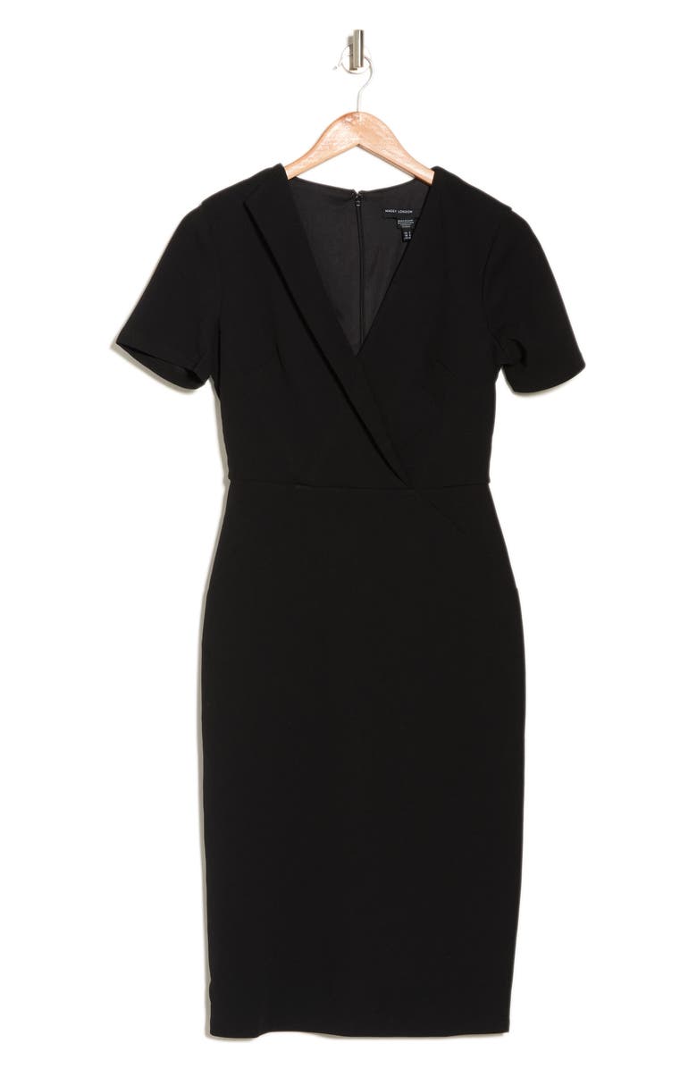 Maggy London Surplice Short Sleeve Sheath Dress, Alternate, color, 