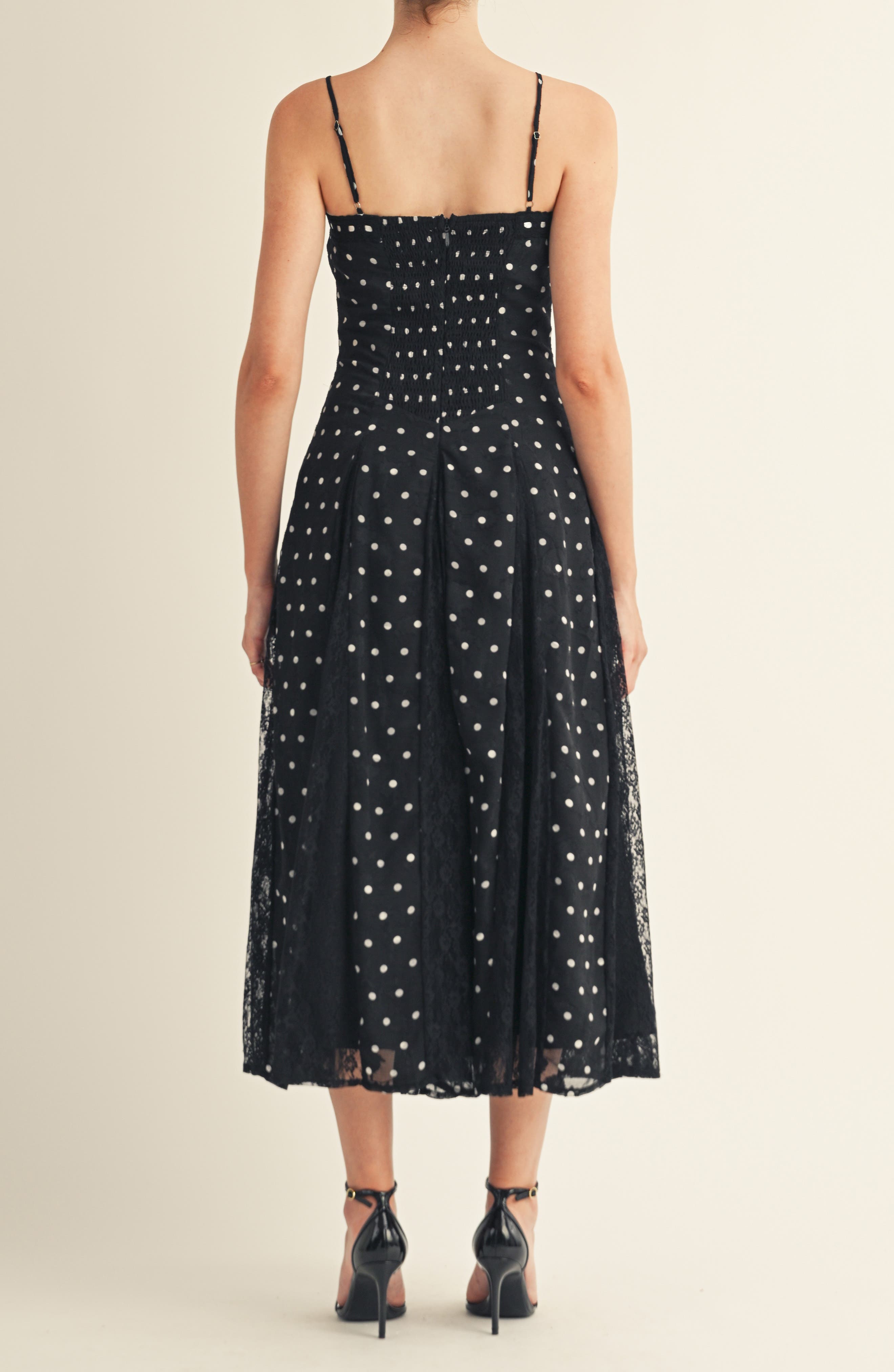 Brienne Polka Dot Lace Midi Dress - image 2