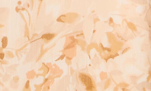 Matty M . Evelyn Floral Mock Neck Long Sleeve Dress In Neutral