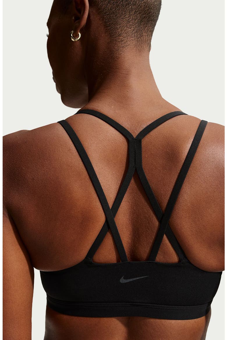 Zenvy Strappy Light-Support Padded Sports Bra, Alternate, color, BLACK/ GREY