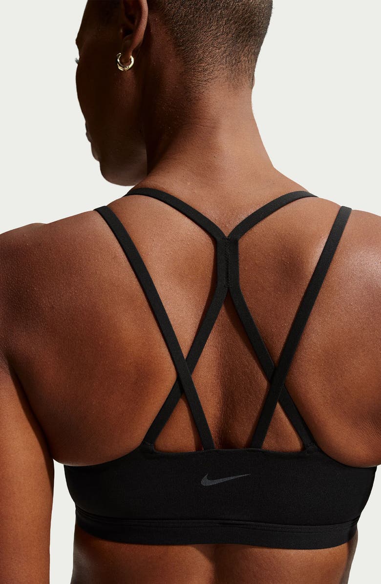 Nike Zenvy Strappy Light-Support Padded Sports Bra, Alternate, color, Black/ Grey