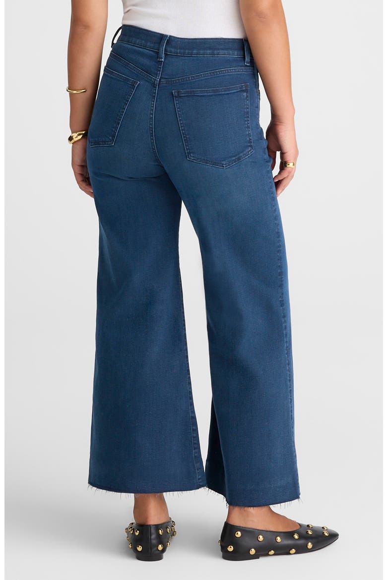 High Waist Ankle Flare Wide Leg Jeans, Alternate, color, KINGSTON WASH
