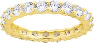 Sterling Forever 14K Gold Plated Sterling Silver Cubic Zirconia Eternity Ring