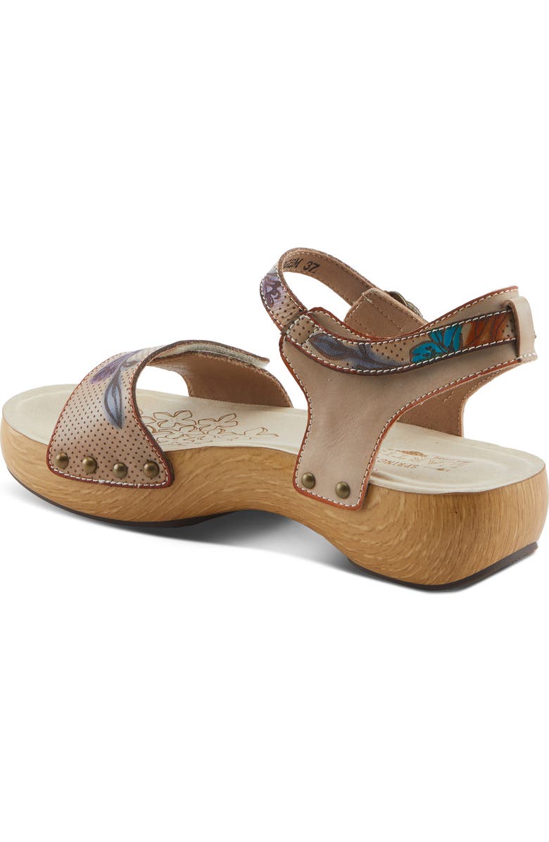 L'Artiste by Spring Step Dakoa Ankle Strap Sandal, Alternate, color, Beige Multi