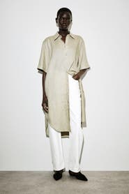 COS Short-Sleeved Linen Shirt Dress