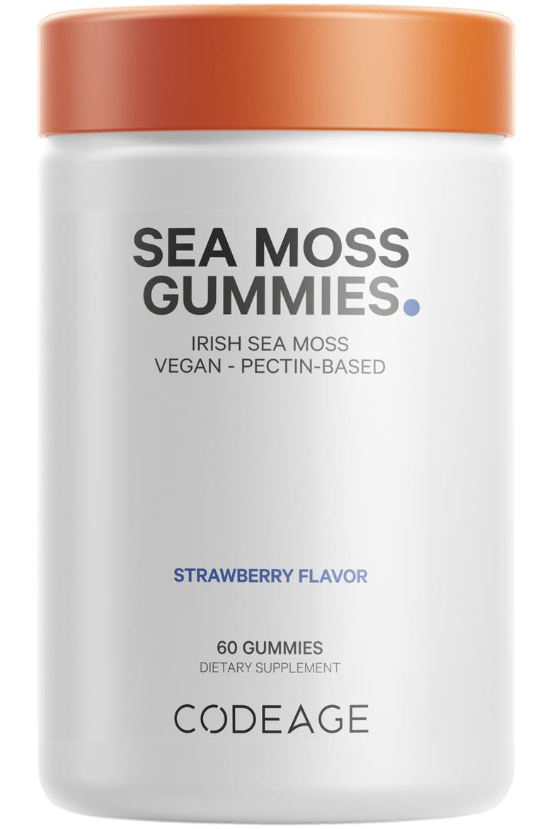 Irish Sea Moss Gummies Supplement, Main, color, White