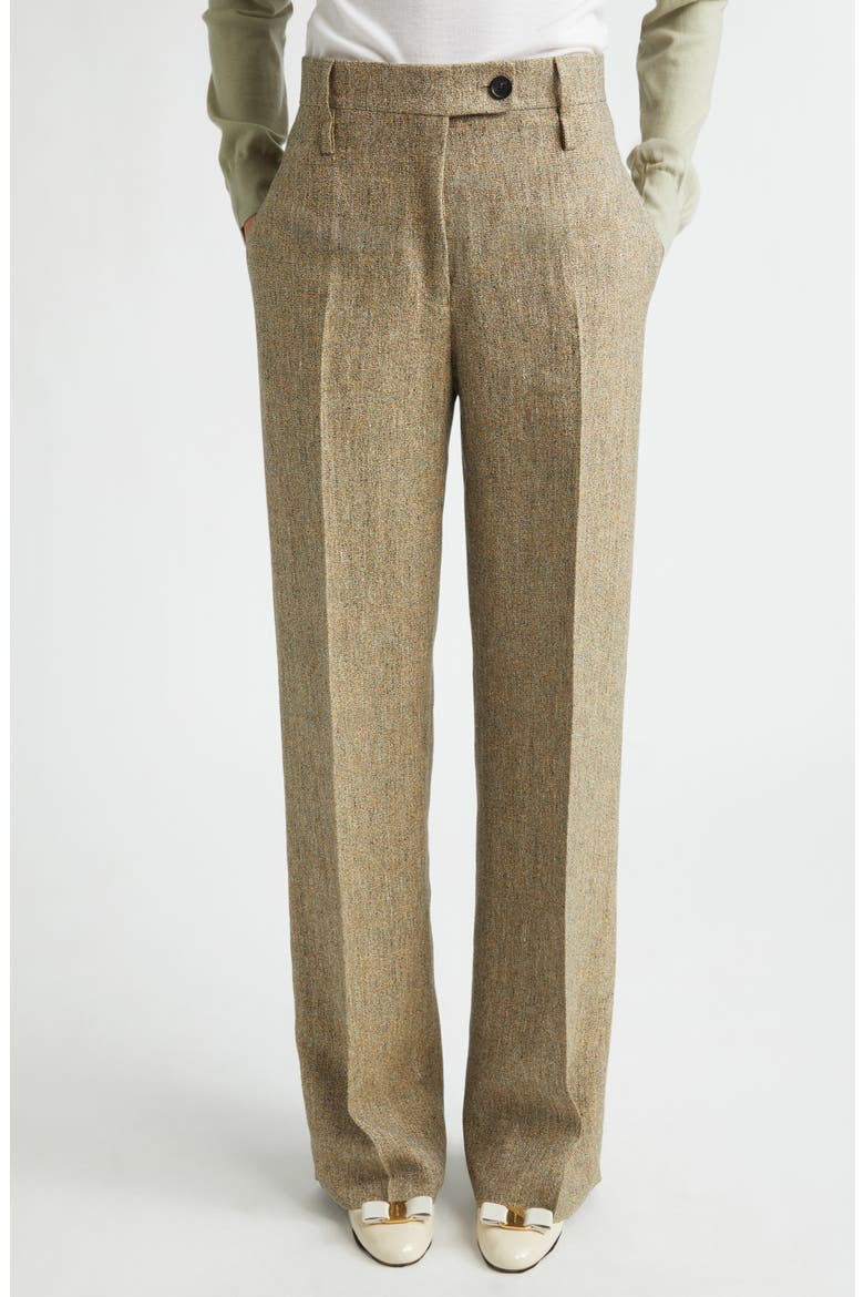 Linen Trousers, Main, color, BROWN