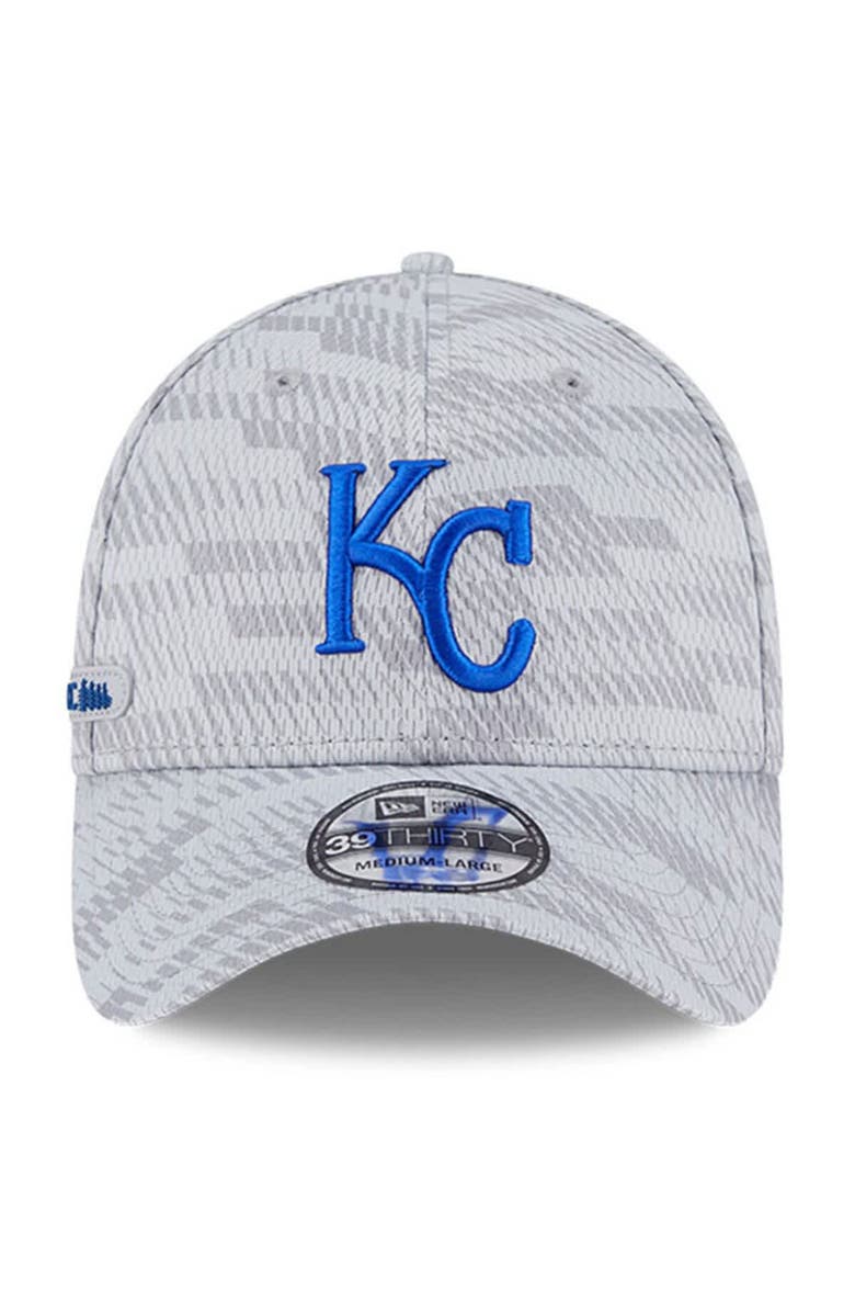 New Era Men's New Era Gray Kansas City Royals 2025 MLB Clubhouse 39THIRTY Flex Hat, Alternate, color,