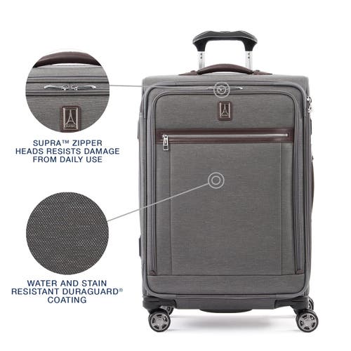 Travelpro Platinum Elite Softside Expandable Medium 25-inch Checked Luggage In Vintage Grey
