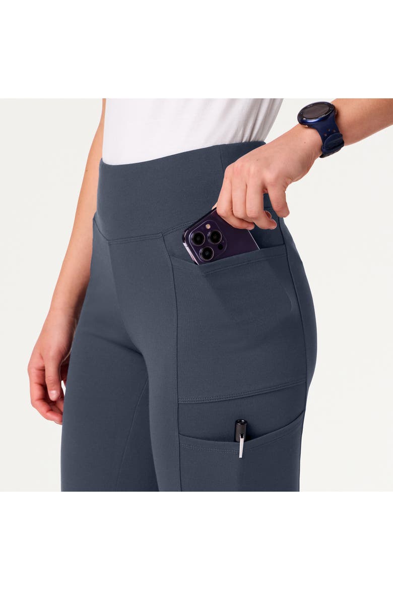 Perri UltraSOFT Women's Yoga Scrub Pant - 5 Pockets Skinny Fit, Alternate, color, Carbon Grey