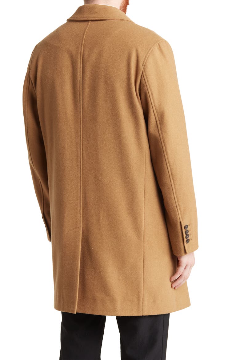 Wool Blend Melton Classic Topper, Alternate, color, CAMEL