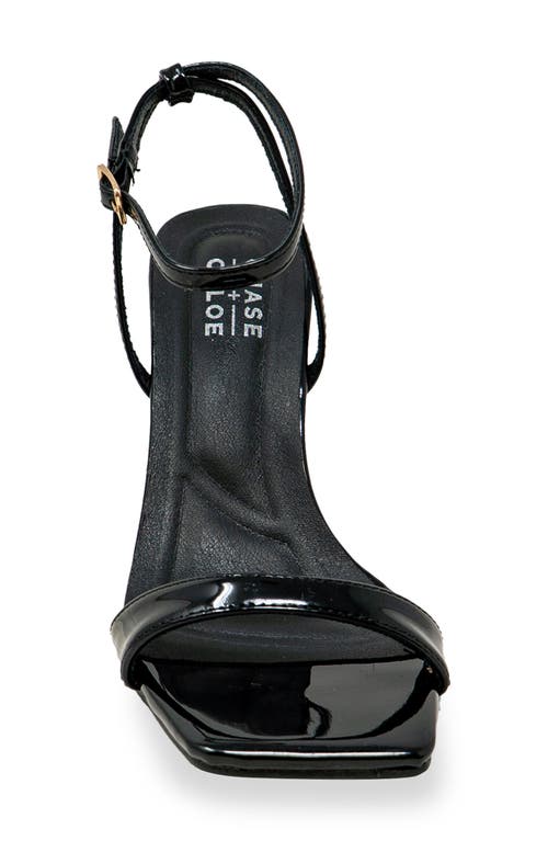 Chase & Chloe Chase And Chloe Alia Wedge Sandal In Black