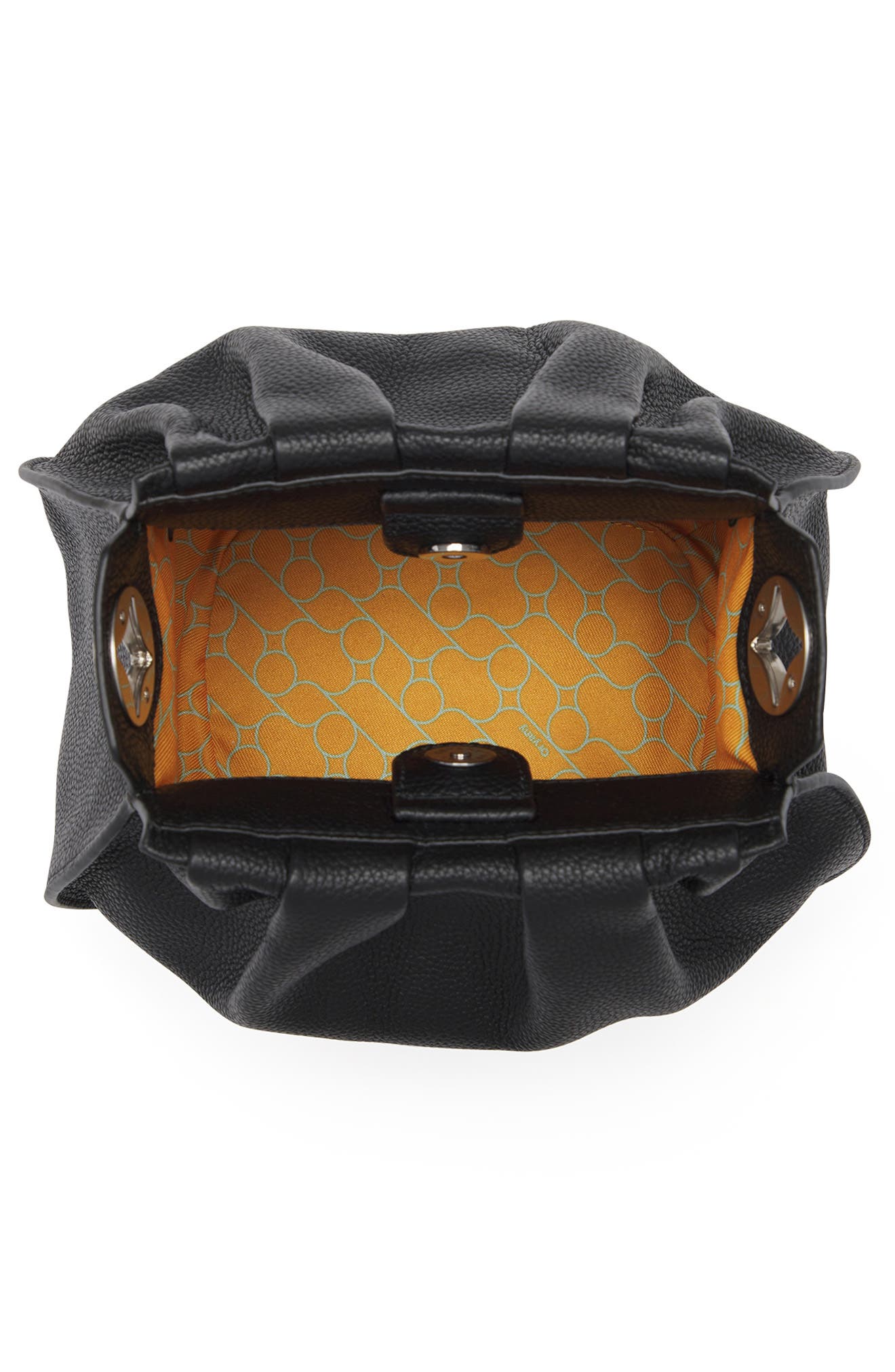 Oryany Selena Leather Bucket Bag, Alternate, color, Black