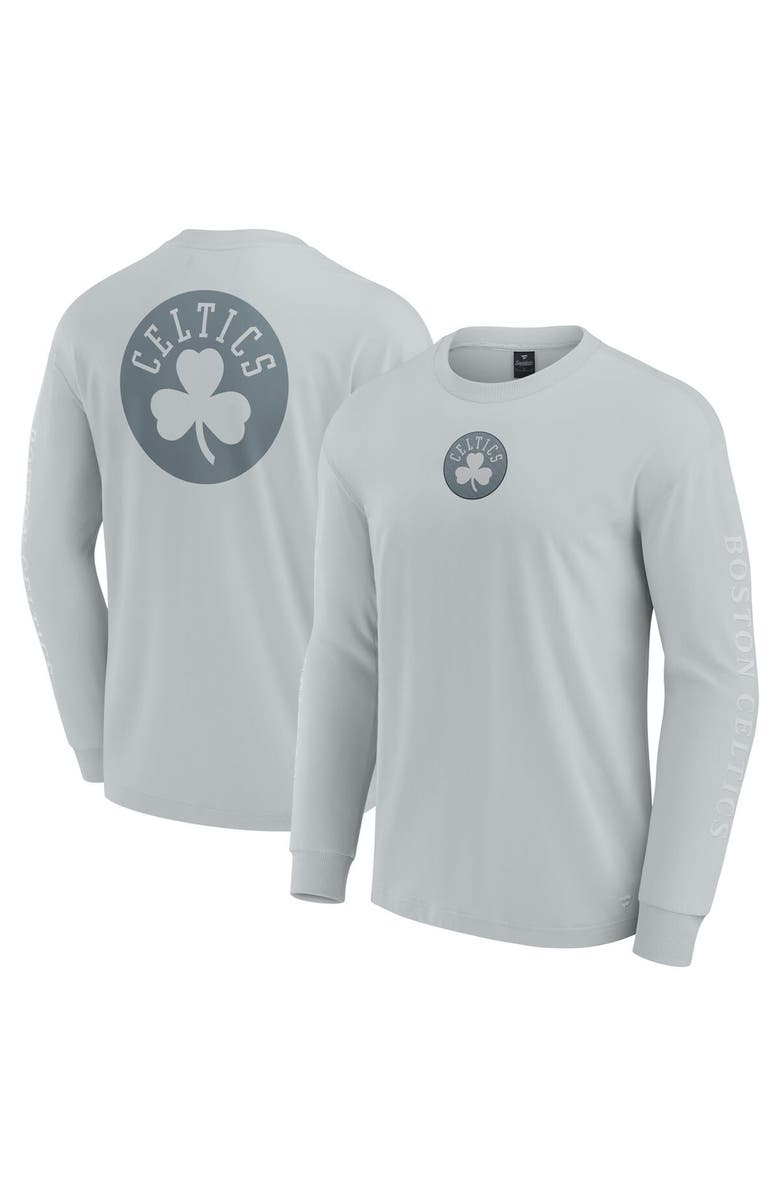 FANATICS Men's Fanatics Gray Boston Celtics Elements Strive Long Sleeve T-Shirt, Alternate, color, Gray