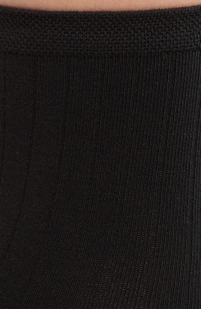 Nordstrom Wide Rib Ankle Socks, Alternate, color, Black
