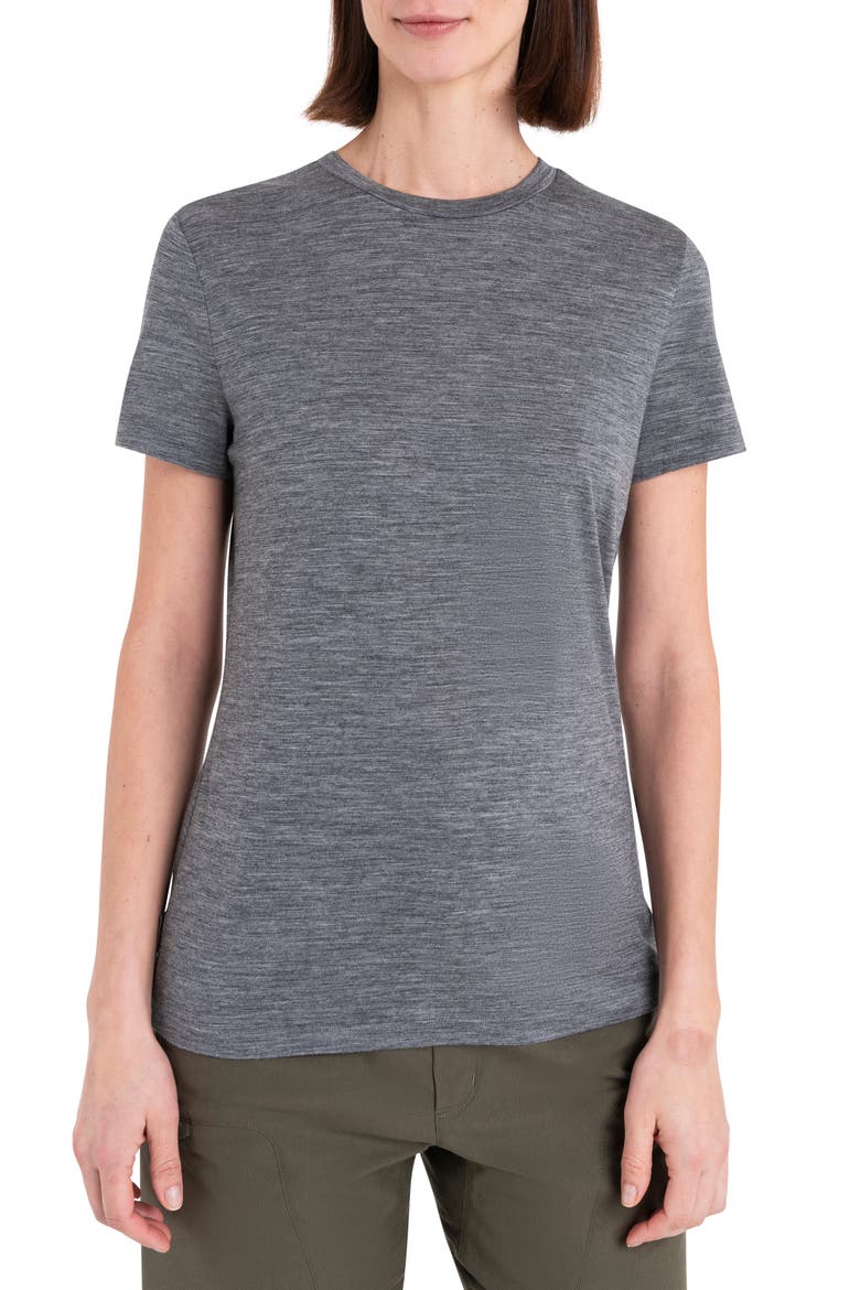 Tech Lite III Merino Wool Crewneck Shirt, Main, color, GRITSTONE HEATHER