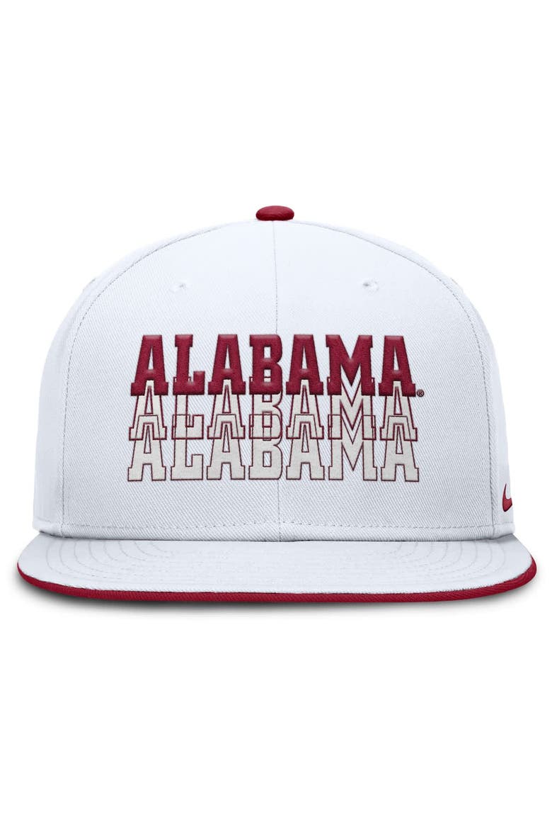 Men's Nike  White Alabama Crimson Tide True Primetime Performance Fitted Hat, Alternate, color, White