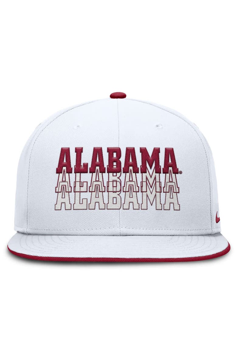 Nike Men's Nike White Alabama Crimson Tide True Primetime Performance Fitted Hat, Alternate, color, White