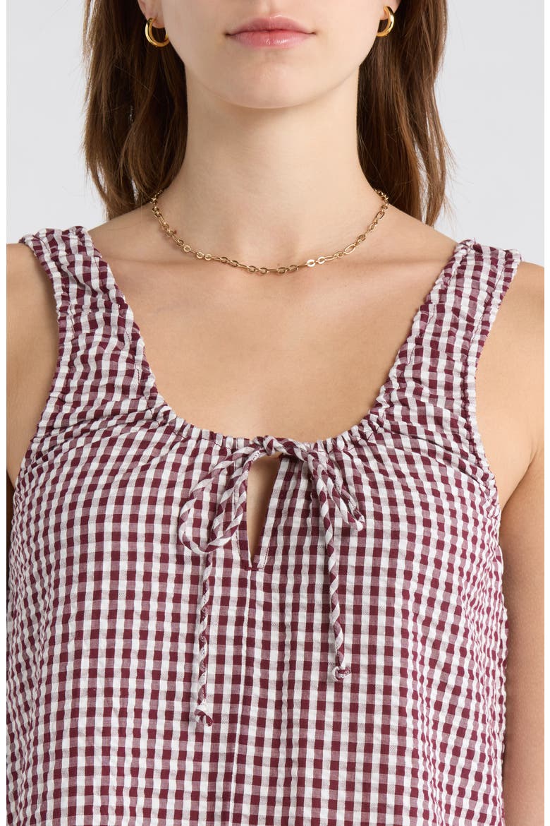 red gingham shift dress Gingham Pattern Shift Dress