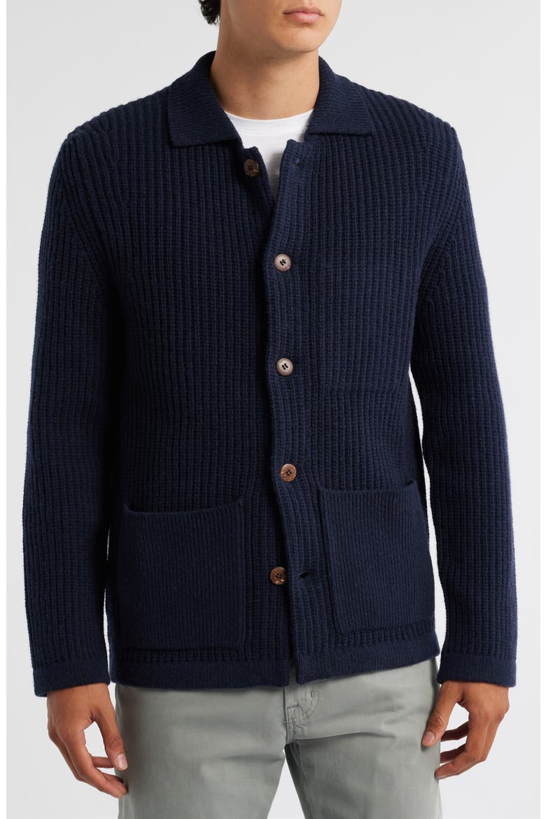 Kite Merino Wool Cardigan, Alternate, color, INDIGO