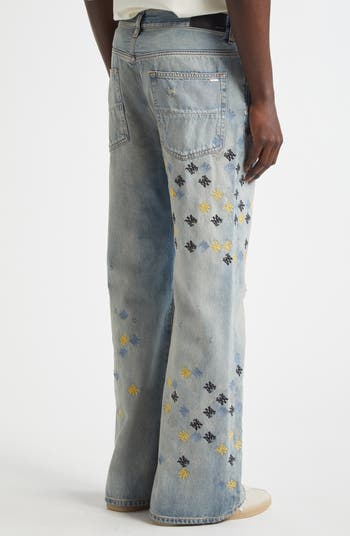 MA Quad Embroidered Flare Jeans