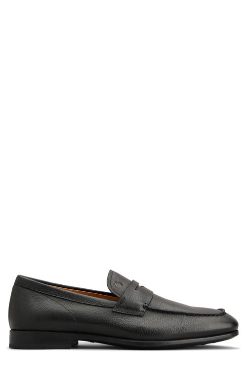 Tod's Men's Mocassino Gomma Leather Penny Loafers In Nero