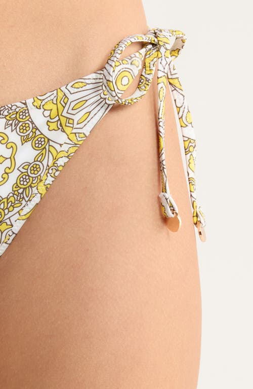 Ramy Brook Benni Print Side Tie Bikini Bottoms In Multi