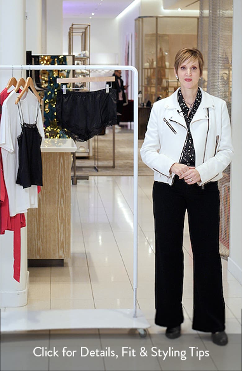 Attitude Lace Trim Satin Shorts, sales video thumbnail