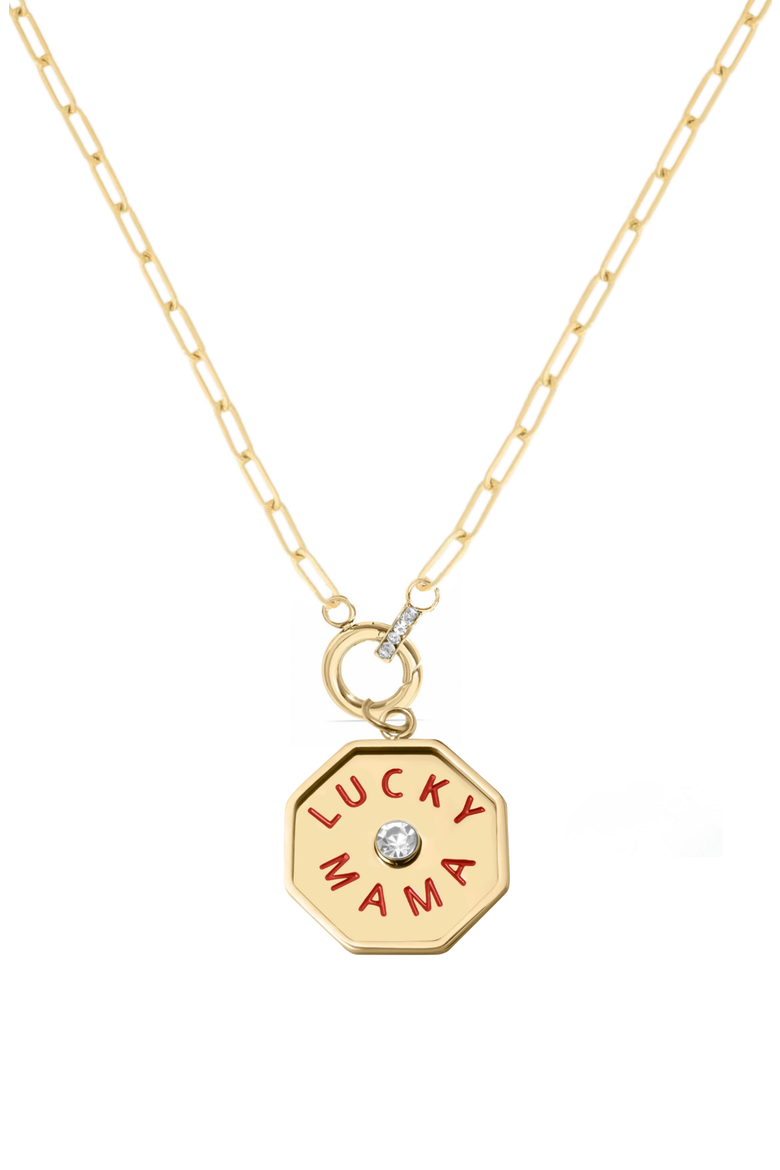 Lucky Mama Coin 14k Gold Filled Necklace, Main, color, GOLD