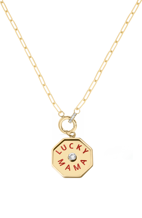 Lucky Mama Coin 14k Gold Filled Necklace