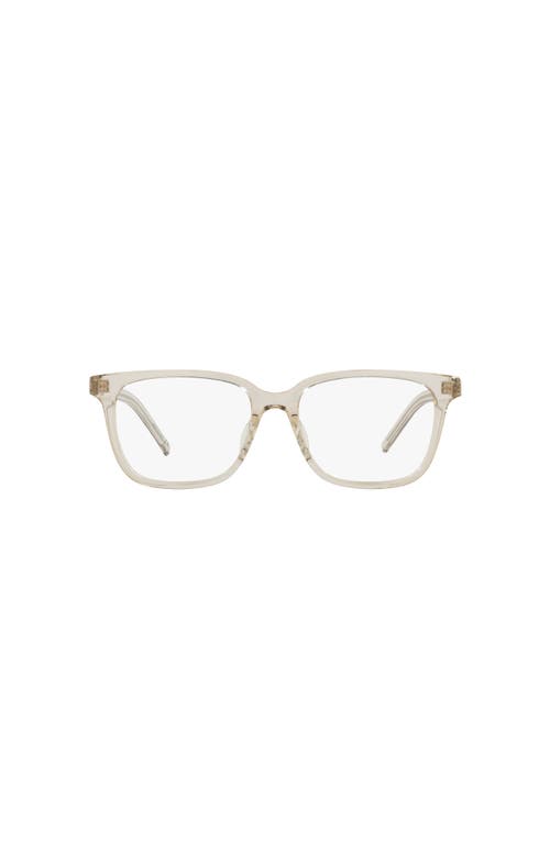 Saint Laurent 55mm Rectangle Optical Glasses In Neutral