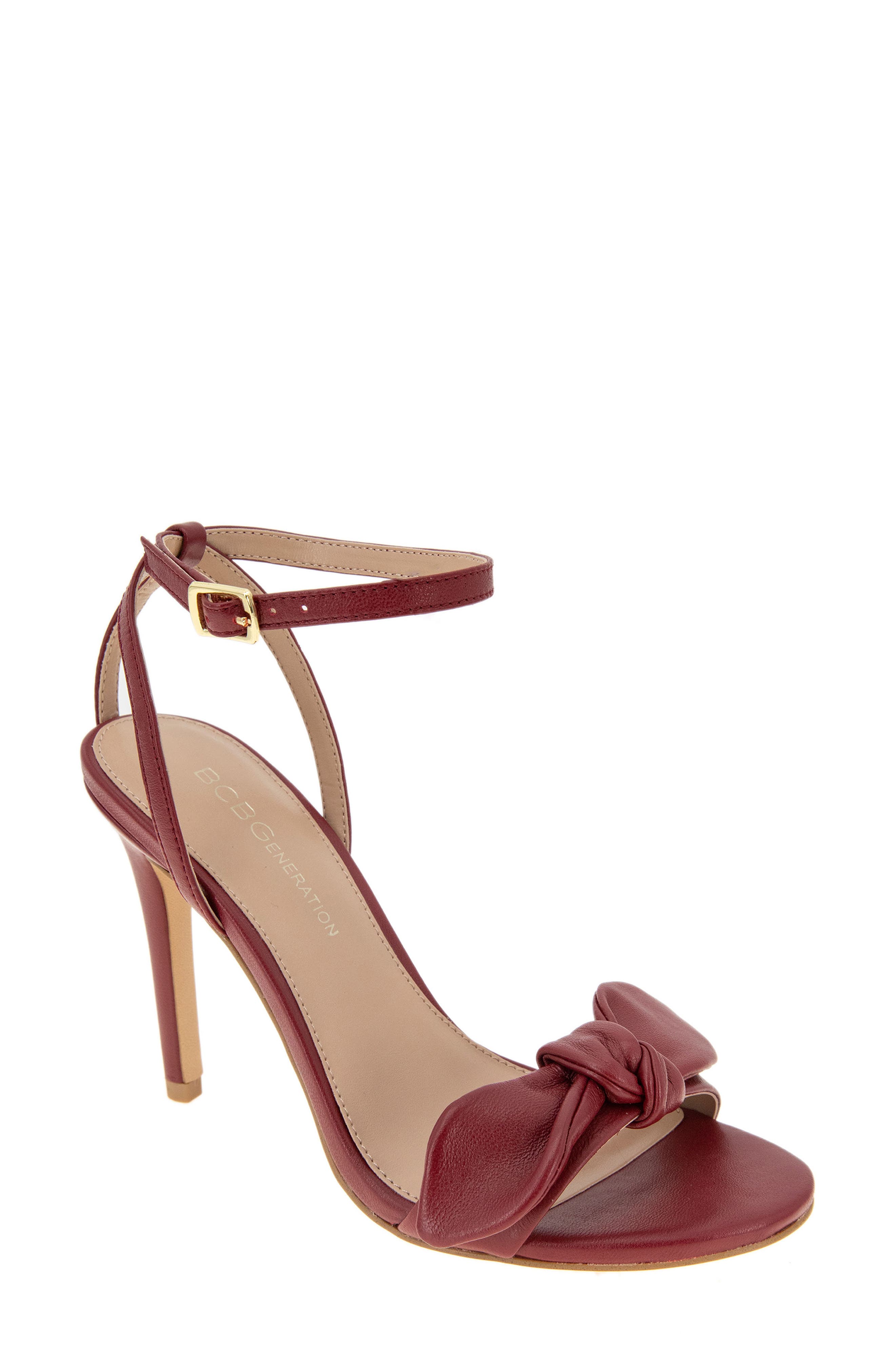 BCBGeneration Jamina Bow Sandal, Main, color, Rhubarb