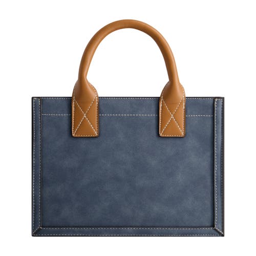 True Religion Modern Edge Suede Tote In Blue