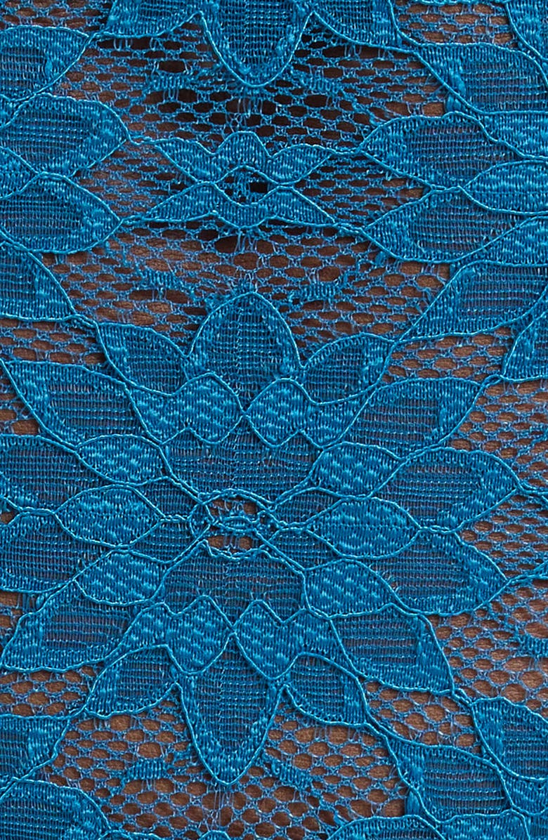 Hauty Sun Kissed Underwire Bra, G-String & Garter Belt Set, Alternate, color, Blue