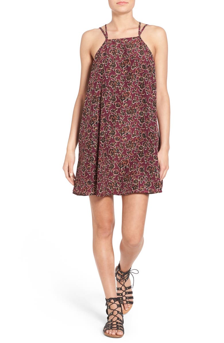 Mimi Chica Square Neck Shift Dress, Main, color, 